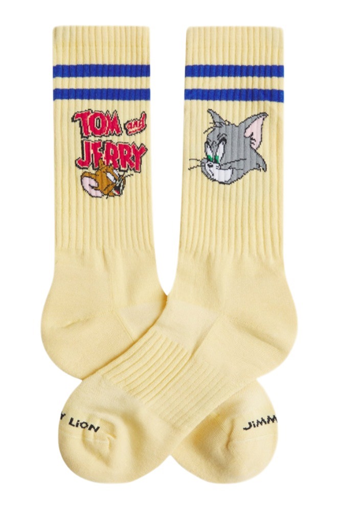 JIMMY LION ATHLETIC TOM AND JERRY HEADS ΚΑΛΤΣΕΣ UNISEX YELLOW