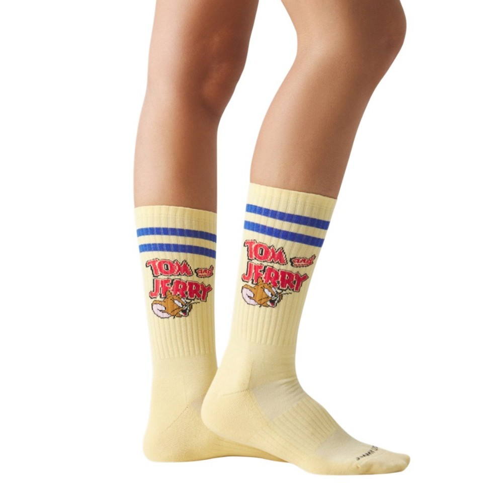 JIMMY LION ATHLETIC TOM AND JERRY HEADS ΚΑΛΤΣΕΣ UNISEX YELLOW
