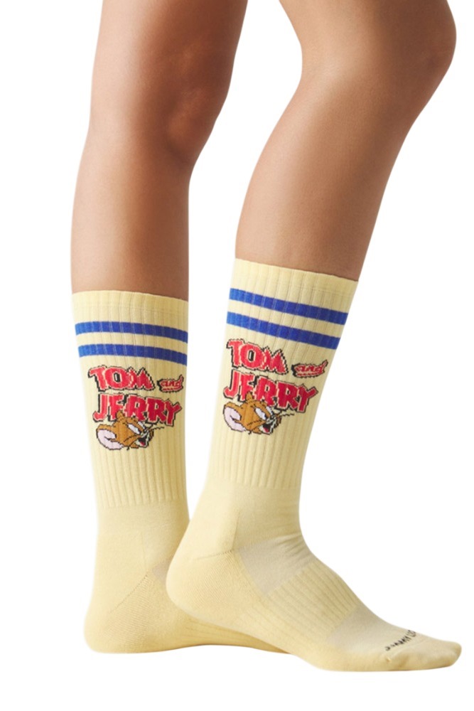JIMMY LION ATHLETIC TOM AND JERRY HEADS ΚΑΛΤΣΕΣ UNISEX YELLOW