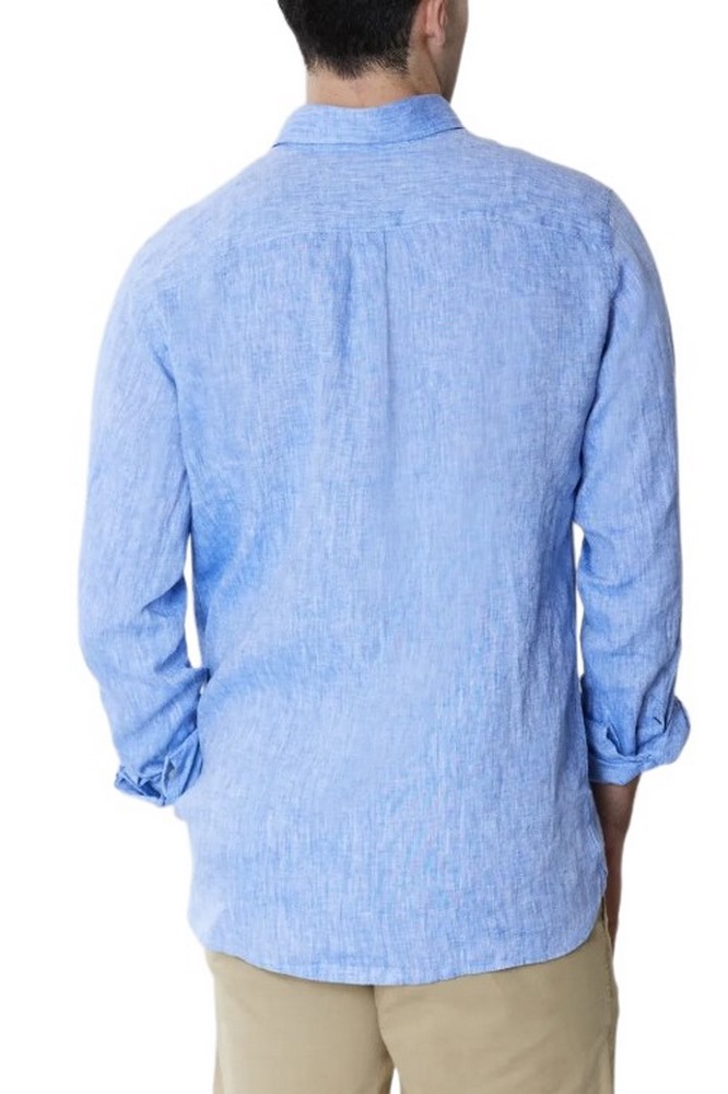 U.S.POLO ZED 000191 EH03 SHIRT LS SLIM FIT ΠΟΥΚΑΜΙΣΟ ΑΝΔΡΙΚΟ BLUE