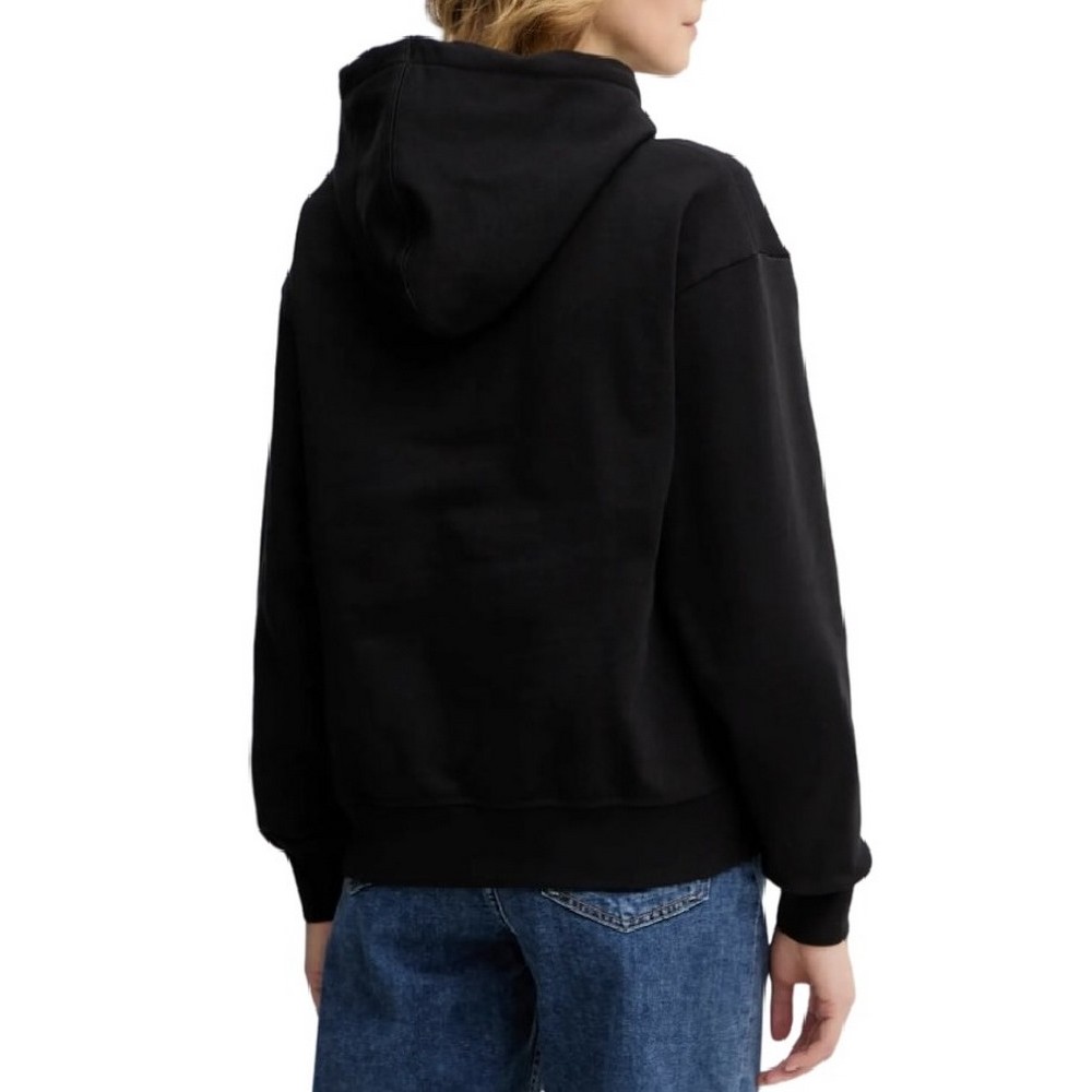 CALVIN KLEIN JEANS MONOLOGO FRENCH TERRY PO HOOD ΦΟΥΤΕΡ ΜΠΛΟΥΖΑ ΓΥΝΑΙΚΕΙΑ BLACK
