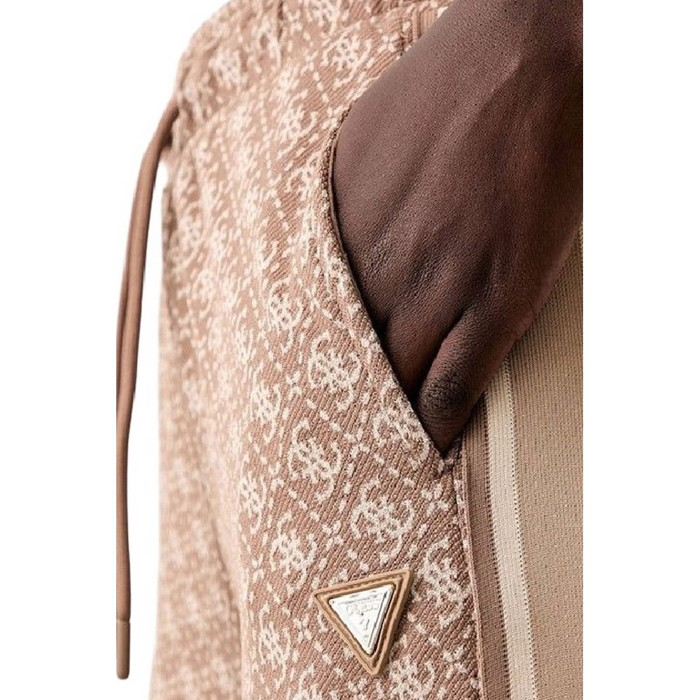 GUESS 4G ALLOVER JACQUARD LONG PANTS ΠΑΝΤΕΛΟΝΙ ΓΥΝΑΙΚΕΙΟ CAMEL