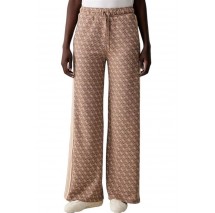 GUESS 4G ALLOVER JACQUARD LONG PANTS ΠΑΝΤΕΛΟΝΙ ΓΥΝΑΙΚΕΙΟ CAMEL