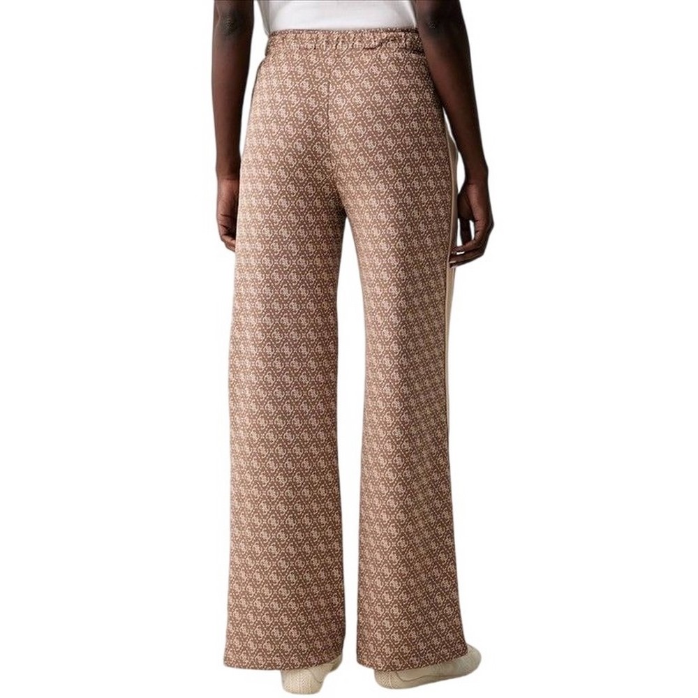 GUESS 4G ALLOVER JACQUARD LONG PANTS ΠΑΝΤΕΛΟΝΙ ΓΥΝΑΙΚΕΙΟ CAMEL