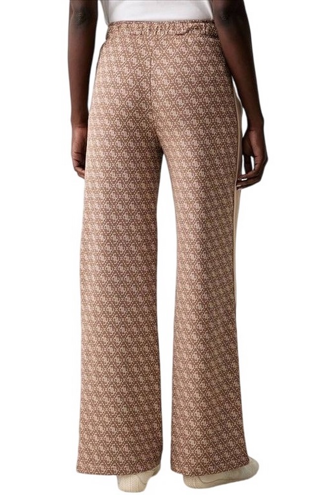 GUESS 4G ALLOVER JACQUARD LONG PANTS ΠΑΝΤΕΛΟΝΙ ΓΥΝΑΙΚΕΙΟ CAMEL