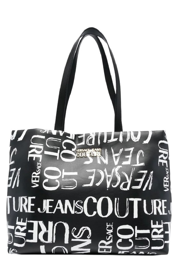 VERSACE JEANS COUTURE RANGE I - SOFT ALLOVER LOGO, SKETCH ΤΣΑΝΤΑ  ΓΥΝΑΙΚΕΙΑ BLACK/WHITE