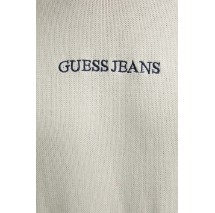 GUESS JEANS LS CN GUESS J EMB SWTR ΜΠΛΟΥΖΑ ΠΛΕΚΤΗ ΑΝΔΡΙΚΗ WHITE
