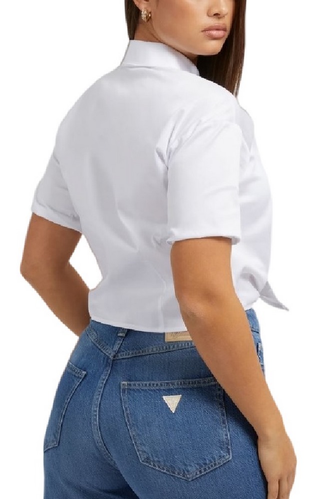 GUESS SS BOWED JUNE SHIRTS ΠΟΥΚΑΜΙΣΟ ΓΥΝΑΙΚΕΙΟ WHITE
