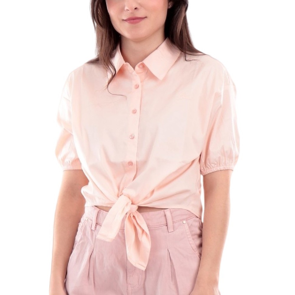 GUESS SS BOWED JUNE SHIRTS ΠΟΥΚΑΜΙΣΟ ΓΥΝΑΙΚΕΙΟ PEACH