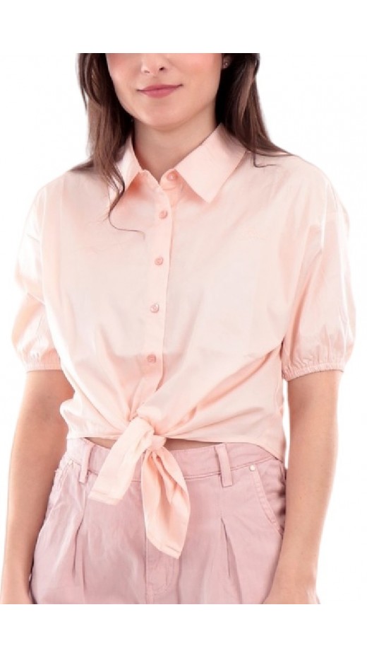 GUESS SS BOWED JUNE SHIRTS ΠΟΥΚΑΜΙΣΟ ΓΥΝΑΙΚΕΙΟ PEACH