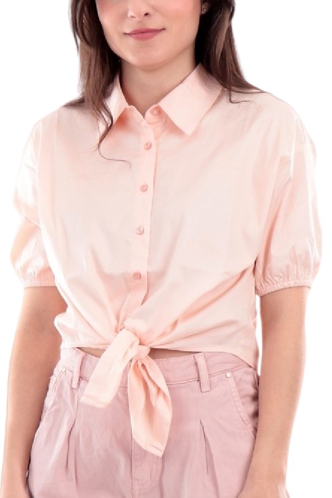 GUESS SS BOWED JUNE SHIRTS ΠΟΥΚΑΜΙΣΟ ΓΥΝΑΙΚΕΙΟ PEACH