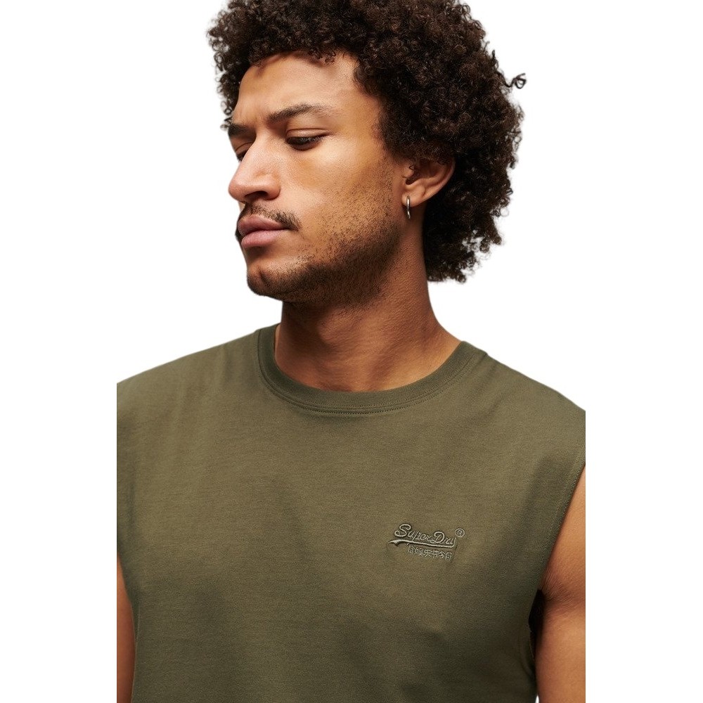 SUPERDRY ESSENTIAL LOGO TANK UB ΜΠΛΟΥΖΑ ΑΝΔΡΙΚΗ OLIVE