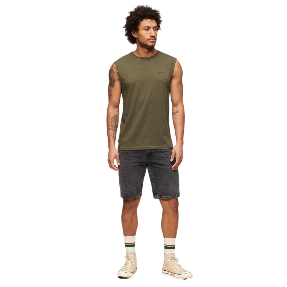 SUPERDRY ESSENTIAL LOGO TANK UB ΜΠΛΟΥΖΑ ΑΝΔΡΙΚΗ OLIVE