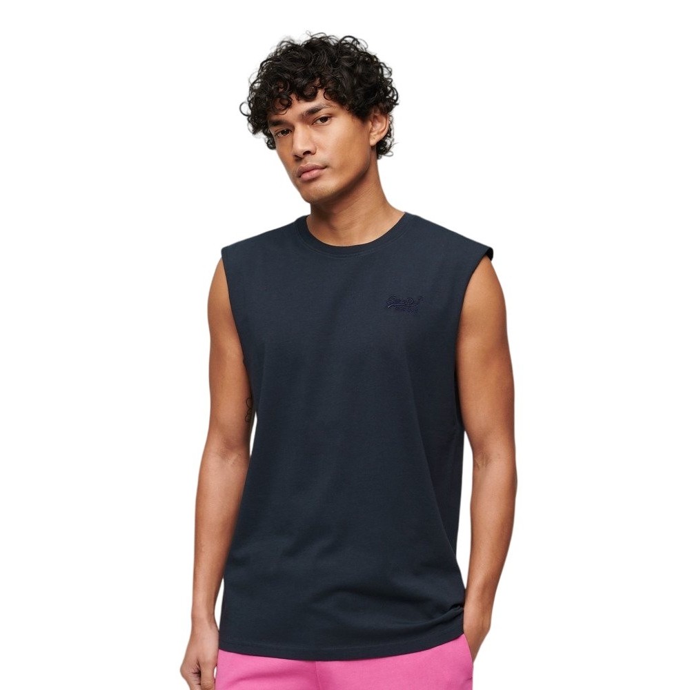 SUPERDRY ESSENTIAL LOGO TANK UB ΜΠΛΟΥΖΑ ΑΝΔΡΙΚΗ NAVY