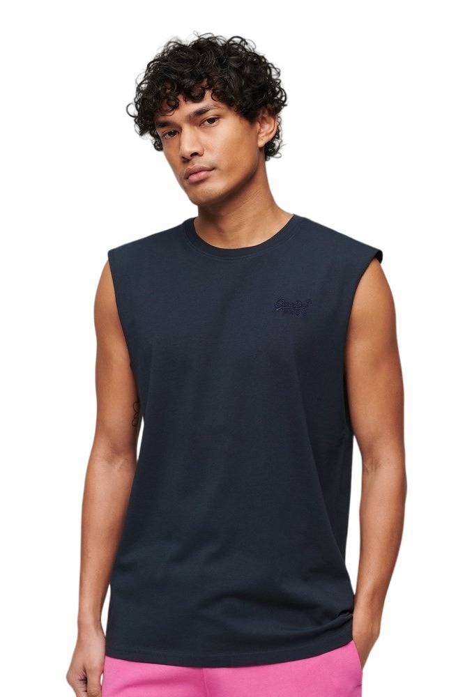 SUPERDRY ESSENTIAL LOGO TANK UB ΜΠΛΟΥΖΑ ΑΝΔΡΙΚΗ NAVY