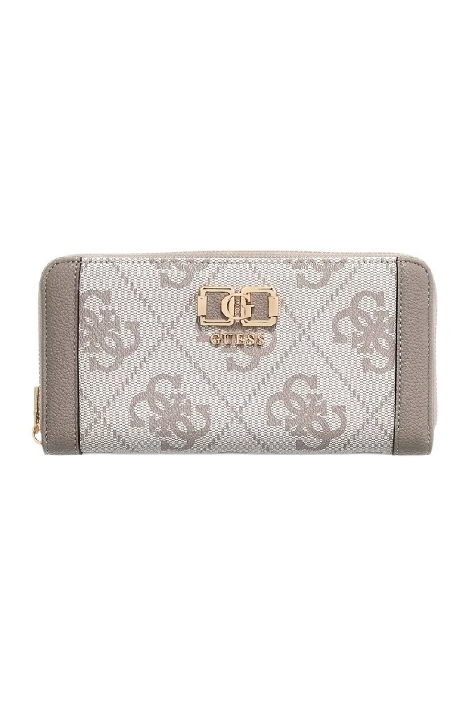 GUESS KARNILLA LOGO SLG LRG ZIP ARND ΠΟΡΤΟΦΟΛΙ ΓΥΝΑΙΚΕΙΟ TAUPE
