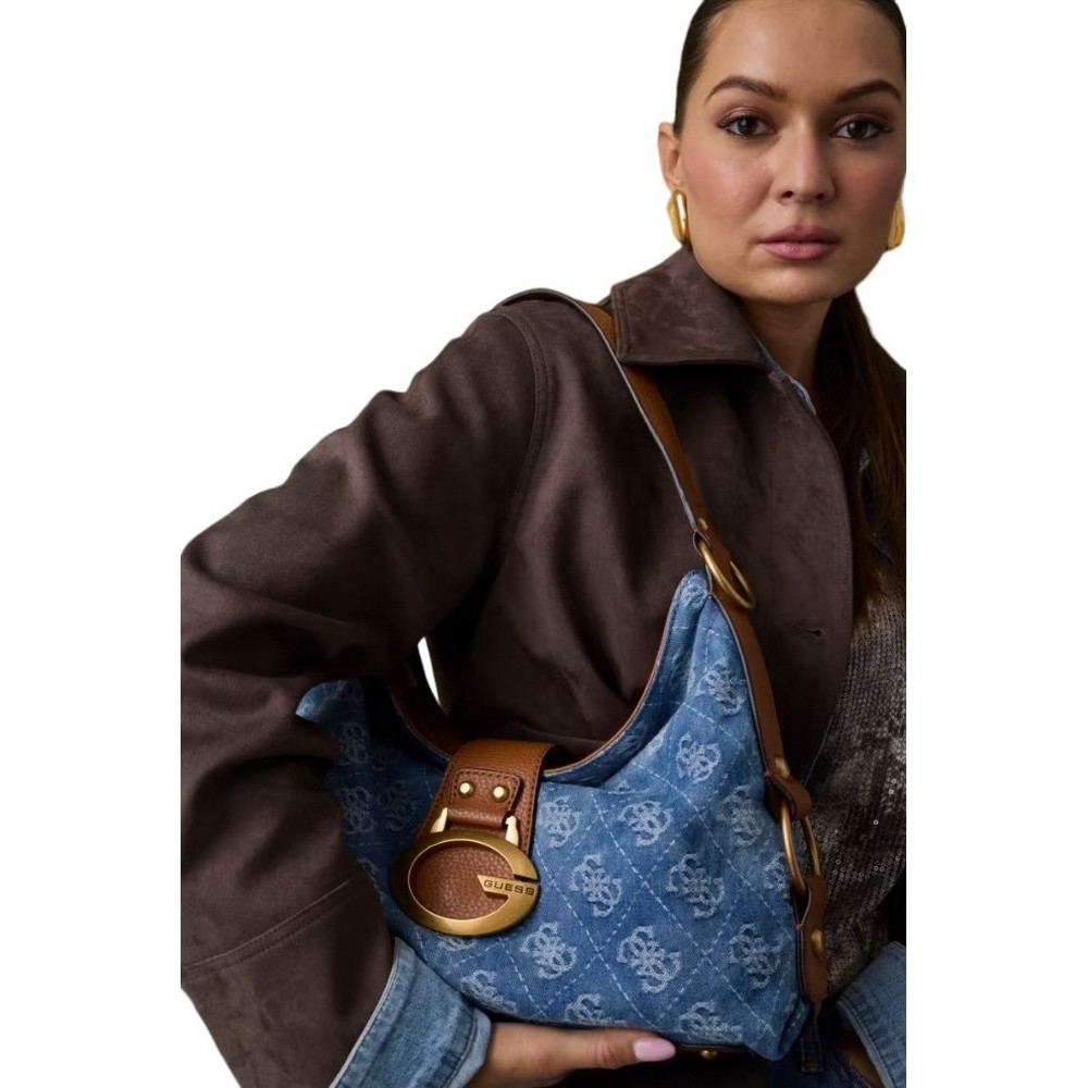 GUESS CAMDEN SHOULDER BAG HWDB9308180 ΤΣΑΝΤΑ ΓΥΝΑΙΚΕΙΑ BLUΕ DENIM