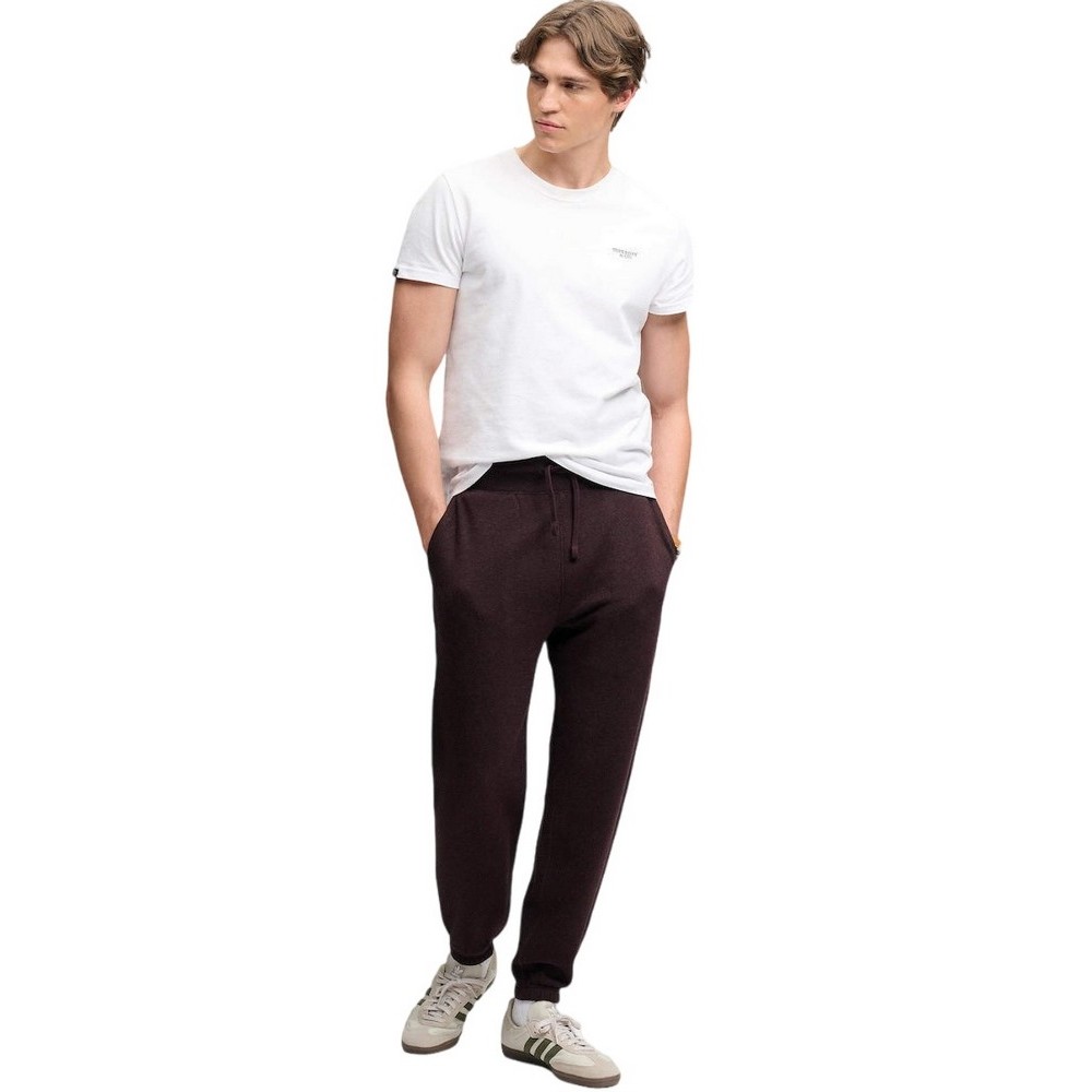 SUPERDRY OVIN ESSENTIAL COMPANY LOGO JOGGER ΠΑΝΤΕΛΟΝΙ ΦΟΡΜΑ ΑΝΔΡΙΚΟ BORDEAUX