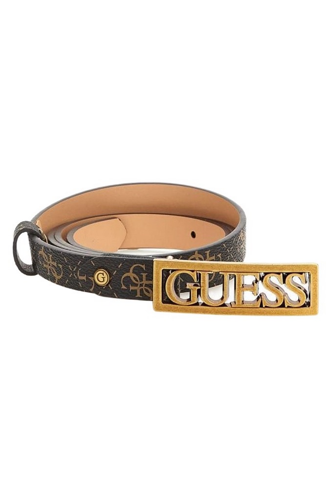 GUESS ALEXIE ADJUST & NOT REV BELT ΖΩΝΗ ΓΥΝΑΙΚΕΙΑ BROWN
