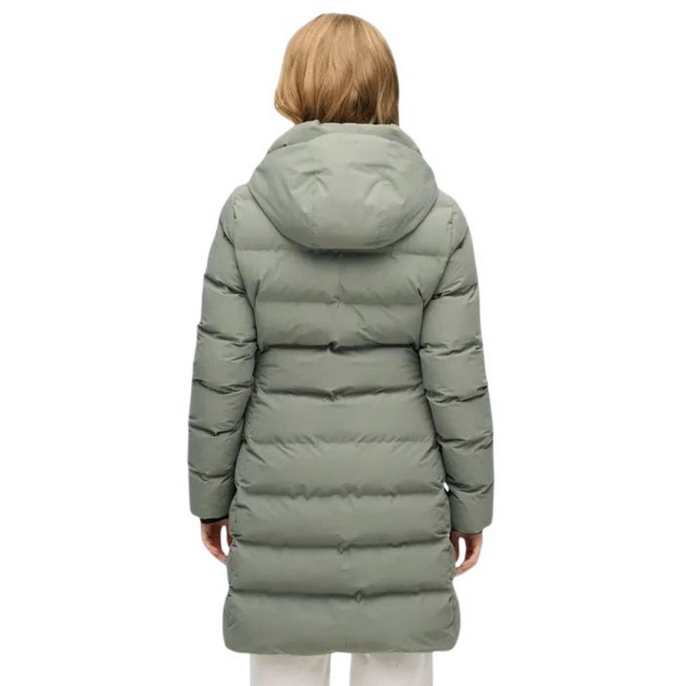 SUPERDRY D2 STUD CITY MID PADDED JACKET ΜΠΟΥΦΑΝ ΓΥΝΑΙΚΕΙΟ GREEN