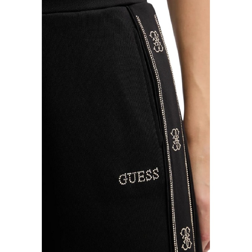 GUESS OCTAVIA WIDE LEG PANTS ΦΟΡΜΑ ΓΥΝΑΙΚΕΙΑ BLACK