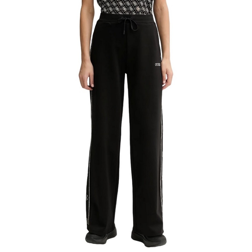 GUESS OCTAVIA WIDE LEG PANTS ΦΟΡΜΑ ΓΥΝΑΙΚΕΙΑ BLACK