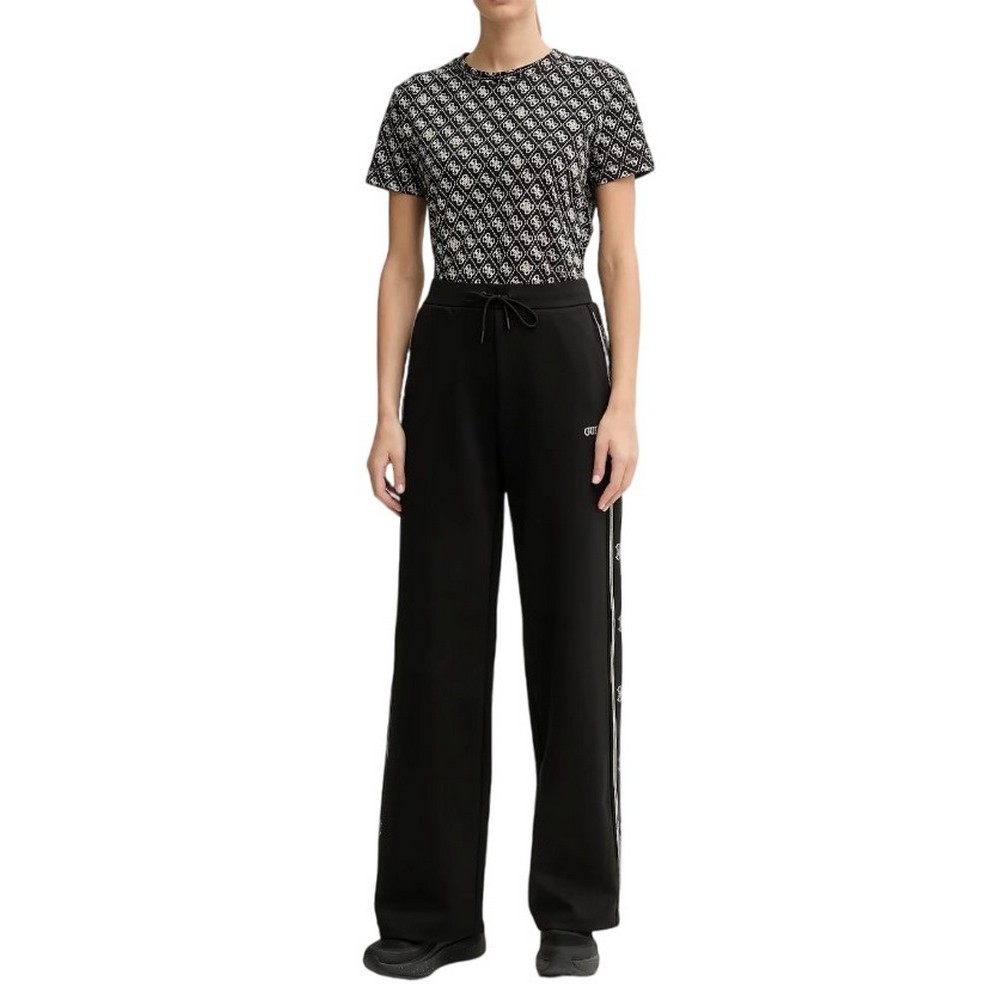 GUESS OCTAVIA WIDE LEG PANTS ΦΟΡΜΑ ΓΥΝΑΙΚΕΙΑ BLACK