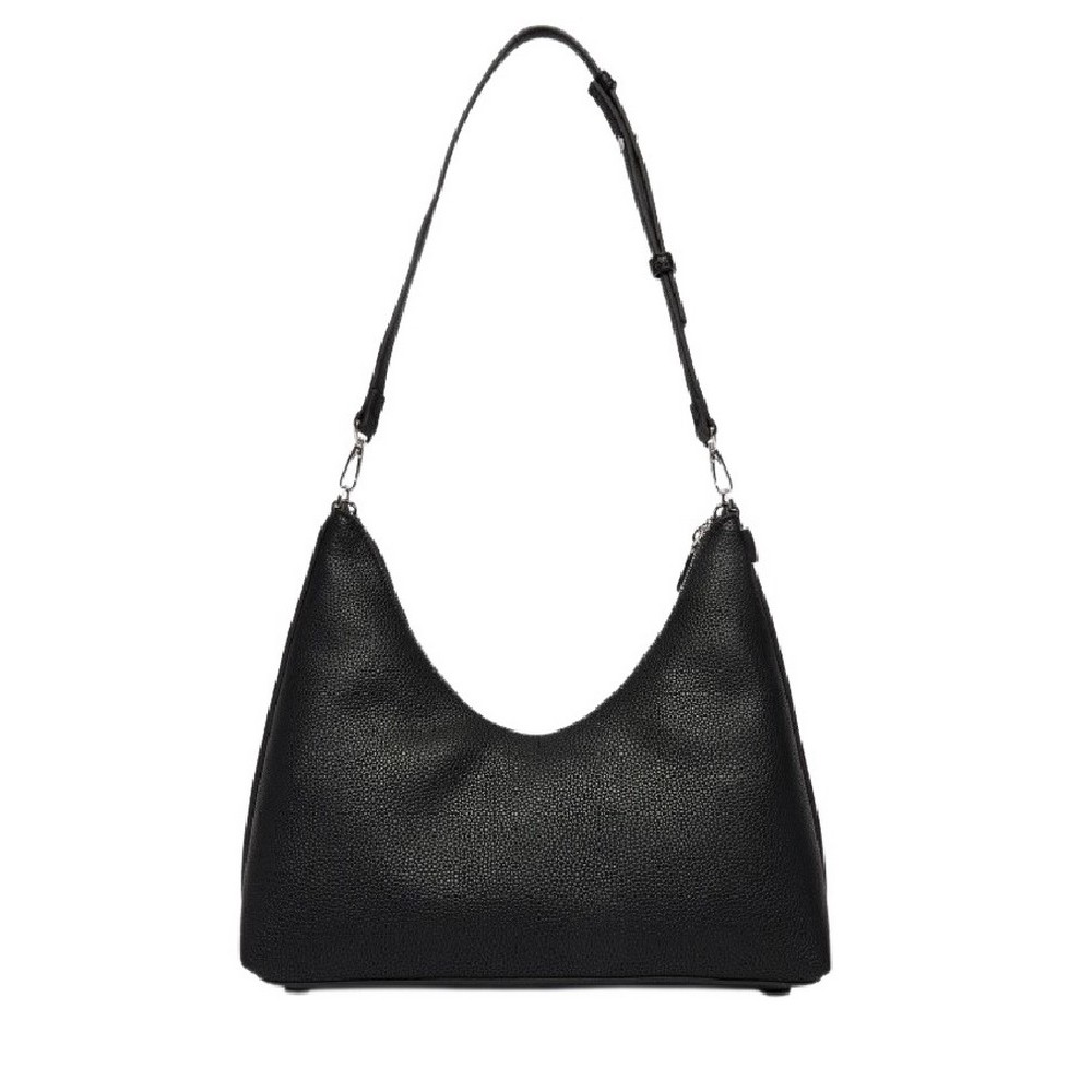 CALVIN KLEIN EMBLEM HW PEBBLE TOP ZIP HOBO ΤΣΑΝΤΑ ΓΥΝΑΙΚΕΙΑ BLACK