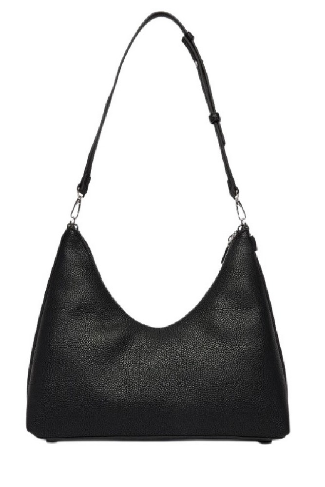 CALVIN KLEIN EMBLEM HW PEBBLE TOP ZIP HOBO ΤΣΑΝΤΑ ΓΥΝΑΙΚΕΙΑ BLACK