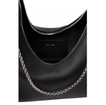 CALVIN KLEIN EMBLEM HW PEBBLE TOP ZIP HOBO ΤΣΑΝΤΑ ΓΥΝΑΙΚΕΙΑ BLACK