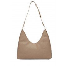 CALVIN KLEIN EMBLEM HW PEBBLE TOP ZIP HOBO ΤΣΑΝΤΑ ΓΥΝΑΙΚΕΙΑ TAUPE