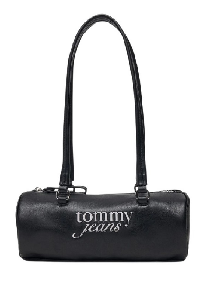 TOMMY JEANS BOLD SCRIPT SHOULDER BARREL ΤΣΑΝΤΑ ΓΥΝΑΙΚΕΙΑ BLACK