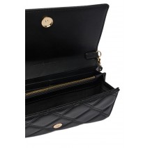 TOMMY HILFIGER FEMININE WALLET ON CHAIN ΠΟΡΤΟΦΟΛΙ ΓΥΝΑΙΚΕΙΟ BLACK