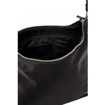 CALVIN KLEIN SATIN NYLON LARGE SHOULDER BAG ΤΣΑΝΤΑ ΓΥΝΑΙΚΕΙΑ BLACK