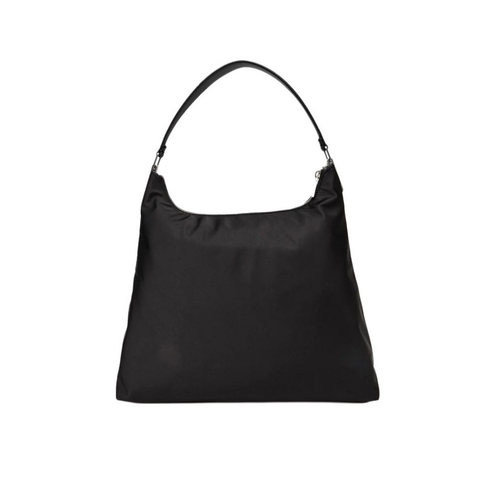 CALVIN KLEIN SATIN NYLON LARGE SHOULDER BAG ΤΣΑΝΤΑ ΓΥΝΑΙΚΕΙΑ BLACK