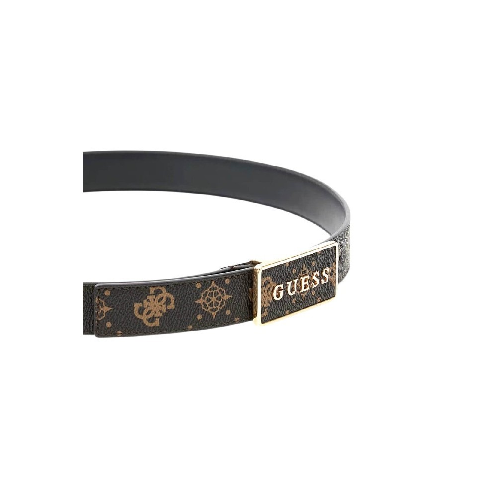 GUESS CARRIE LOGO NT ADJ& NT REV H30 ΖΩΝΗ ΓΥΝΑΙΚΕΙΑ DARK BROWN