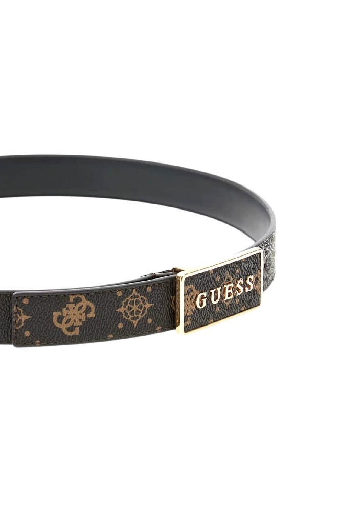 GUESS CARRIE LOGO NT ADJ& NT REV H30 ΖΩΝΗ ΓΥΝΑΙΚΕΙΑ DARK BROWN