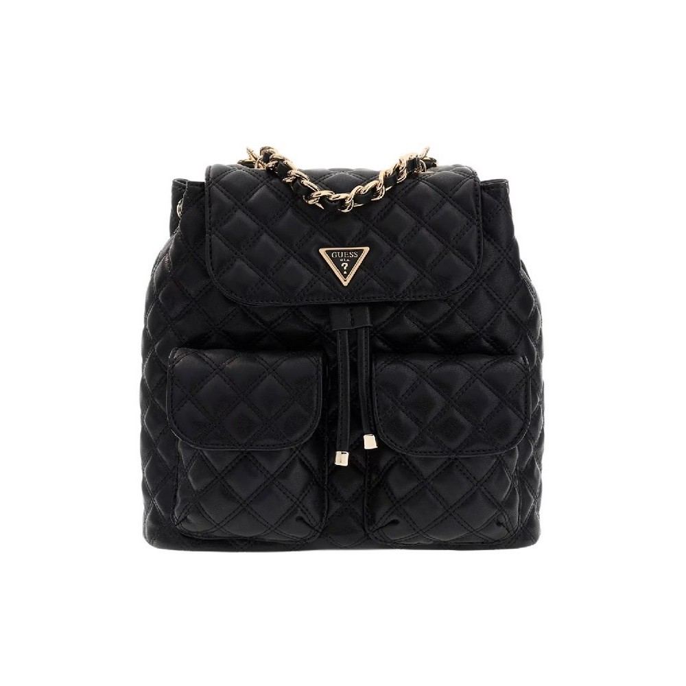 GUESS GIULLY II FLAP BACKPACK ΤΣΑΝΤΑ ΓΥΝΑΙΚΕΙΑ BLACK