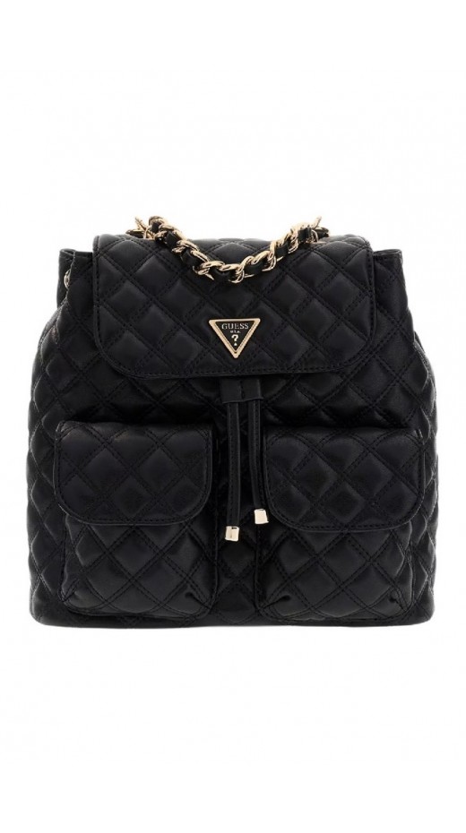 GUESS GIULLY II FLAP BACKPACK ΤΣΑΝΤΑ ΓΥΝΑΙΚΕΙΑ BLACK