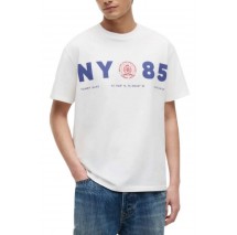 TOMMY JEANS RLX CREST 1985 T-SHIRT ΜΠΛΟΥΖΑ ΑΝΔΡΙΚΗ ECRU