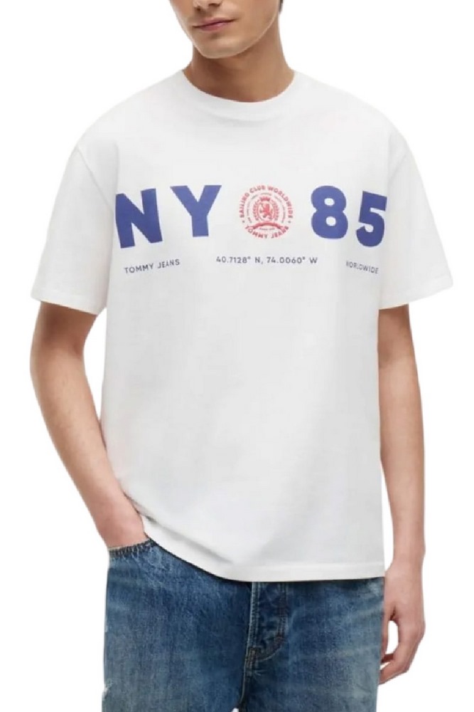 TOMMY JEANS RLX CREST 1985 T-SHIRT ΜΠΛΟΥΖΑ ΑΝΔΡΙΚΗ ECRU