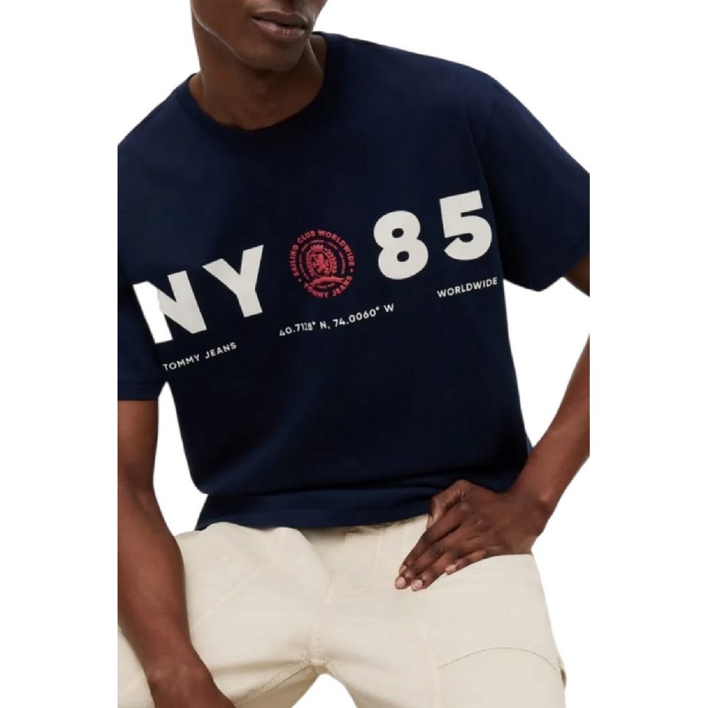 TOMMY JEANS RLX CREST 1985 T-SHIRT ΜΠΛΟΥΖΑ ΑΝΔΡΙΚΗ NAVY