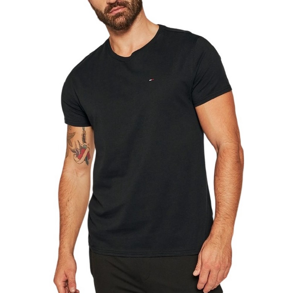 TOMMY JEANS XSLIM JERSEY TEE T-SHIRT ΜΠΛΟΥΖΑ ΑΝΔΡΙΚΗ BLACK