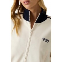 GUESS HOSHI FULL ZIP SWEATSHIRT ΖΑΚΕΤΑ ΦΟΥΤΕΡ ΓΥΝΑΙΚΕΙΑ ECRU
