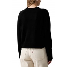 DKNY LOGO PULLOVER ΜΠΛΟΥΖΑ ΠΛΕΚΤΗ ΓΥΝΑΙΚΕΙΑ BLACK