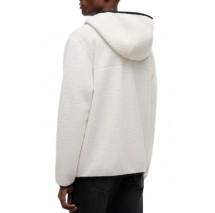 TOMMY JEANS REG BADGE TEDDY ZIP ΜΠΟΥΦΑΝ ΑΝΔΡΙΚΟ CREAMY WHITE