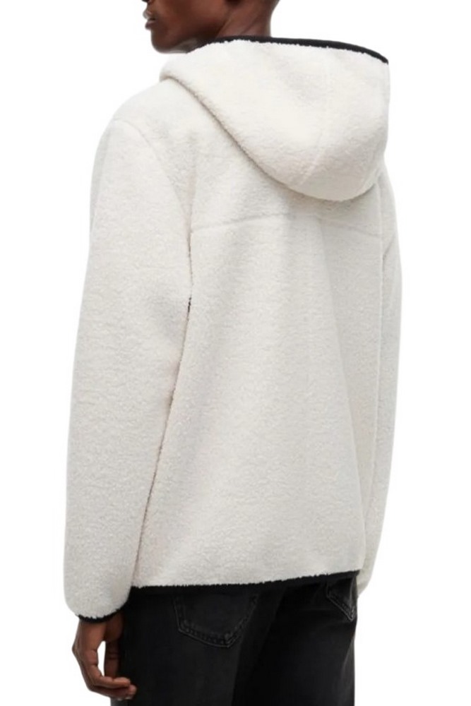 TOMMY JEANS REG BADGE TEDDY ZIP ΜΠΟΥΦΑΝ ΑΝΔΡΙΚΟ CREAMY WHITE