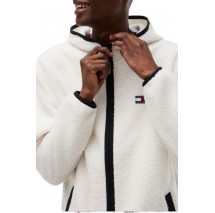 TOMMY JEANS REG BADGE TEDDY ZIP ΜΠΟΥΦΑΝ ΑΝΔΡΙΚΟ CREAMY WHITE