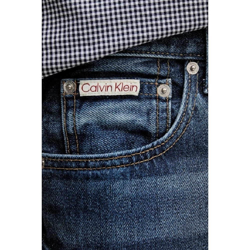 CALVIN KLEIN JEANS 90S STRAIGHT HORIZON JEAN ΠΑΝΤΕΛΟΝΙ ΑΝΔΡΙΚΟ BLUΕ DENIM