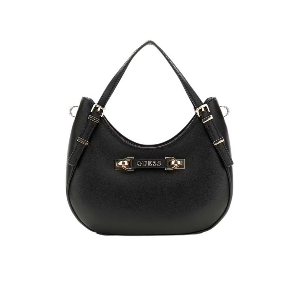 GUESS LEFIA SMALL SATCHEL ΤΣΑΝΤΑ ΓΥΝΑΙΚΕΙΑ BLACK